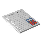 Bildung des Mathematiklehrers in der Schule Notizblock (angewinkelt)