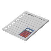 Bildung des Mathematiklehrers in der Schule Notizblock (Rotiert)