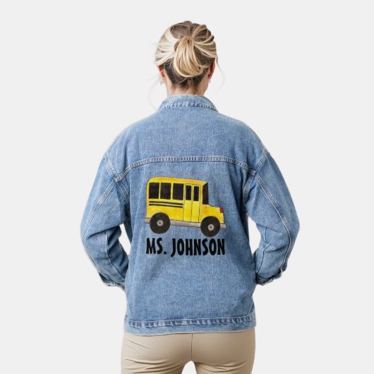 Bildung des personalisiert-Gelben Schulbusfahrers Jeansjacke (Modell)
