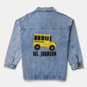 Bildung des personalisiert-Gelben Schulbusfahrers Jeansjacke (Rückseite)