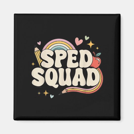 Bildung Dream Squad Team Sped Squad Tee Magnet (Vorne)