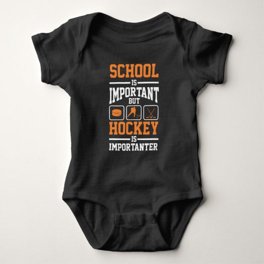 Bildung Eishockey Spieler Verteidigung Forward Goa Baby Strampler (Vorderseite)