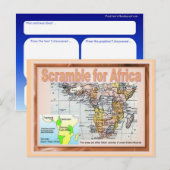 Bildung, Erster Weltkrieg, Scramble für Afrika Postkarte (Vorne/Hinten)