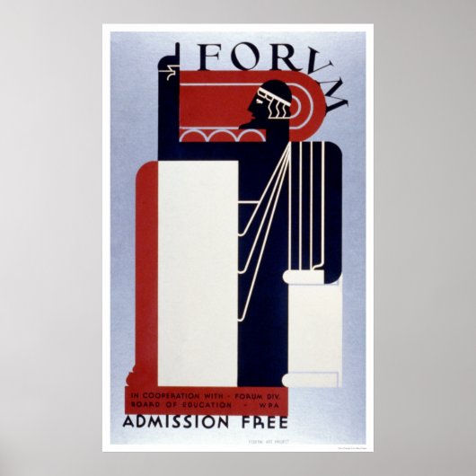 Bildung Forum 1939 WPA Poster (Vorne)