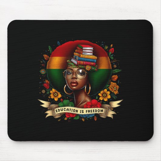 Bildung Freiheit Black History Month Design Mousepad (Vorne)