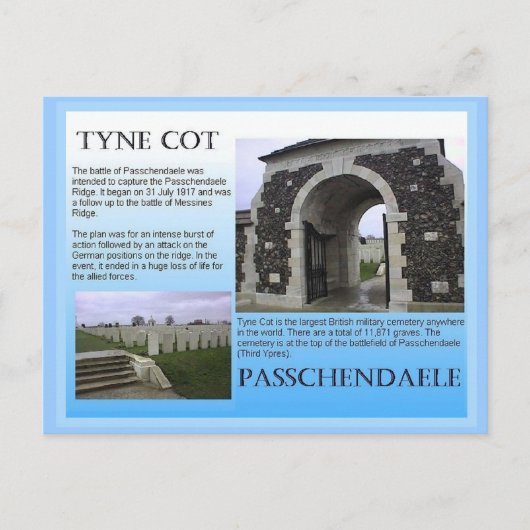 Bildung, Geschichte, Erster Weltkrieg, Tyne Cot Postkarte (Vorderseite)
