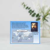 Bildung, Geschichte, Ferdinand Magellan-Reisen Postkarte (Stehend Vorderseite)