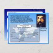 Bildung, Geschichte, Ferdinand Magellan-Reisen Postkarte (Vorne/Hinten)