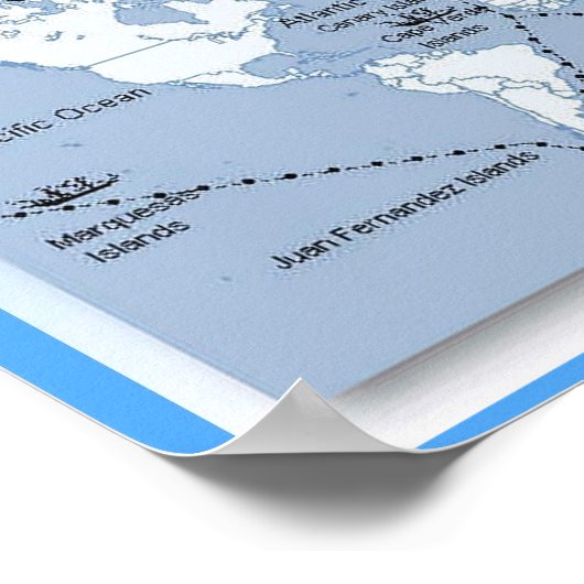 Bildung, Geschichte, Magellans Reise Poster (Ecke)