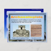 Bildung, Geschichte, Maya-Archäologie Postkarte (Vorne/Hinten)
