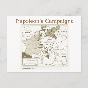Bildung, Geschichte, Napoleon, Mitteleuropa 1815 Postkarte