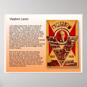 Bildung, Geschichte, Russland, Wladimir Lenin Poster