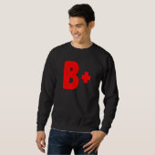 Bildung Grading School Letter B Lehrer Student Sweatshirt (Vorne ganz)