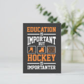 Bildung Ice Hockey Spieler Verteidigung Forward Go Postkarte (Stehend Vorderseite)