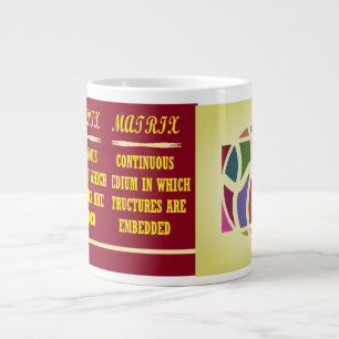Bildung in Word-Form dunkelbraun Jumbo-Tasse