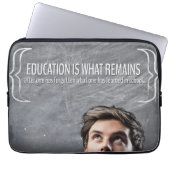 "Bildung" Inspiration Zitat Laptopschutzhülle (Vorderseite)