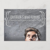 "Bildung" Inspiration Zitat Postkarte (Vorderseite)