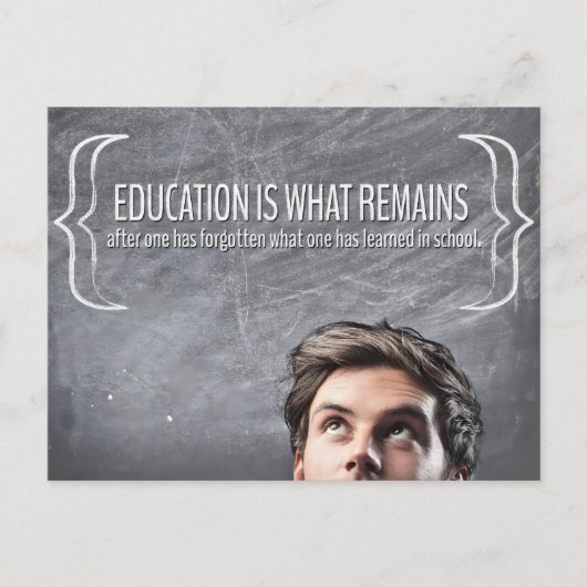 "Bildung" Inspiration Zitat Postkarte (Vorderseite)