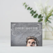 "Bildung" Inspiration Zitat Postkarte (Stehend Vorderseite)