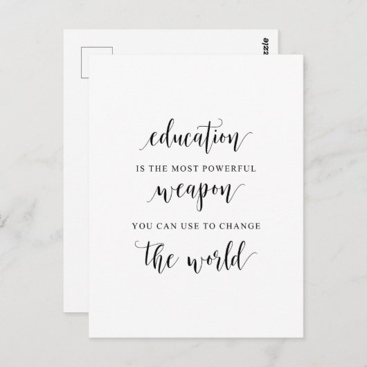 Bildung Is The Most Powerful Weapon You Can Use Postkarte (Vorne/Hinten)