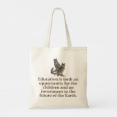 Bildung ist beides - Bildung-Zitat Tragetasche (Rückseite)