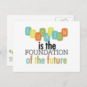 Bildung ist die Stiftung Postkarte (Vorne/Hinten)