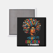 Bildung ist Dom Schwarzer Lehrer Bücher Schwarze G Magnet (Vorderseite/Rückseite)