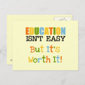Bildung ist es wert postkarte (Vorne/Hinten)