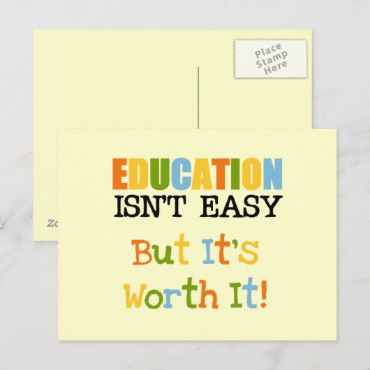 Bildung ist es wert postkarte (Vorne/Hinten)