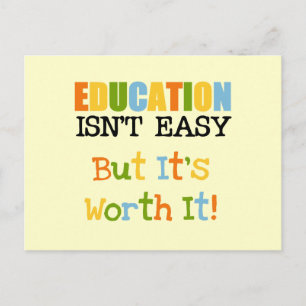 Bildung ist es wert postkarte