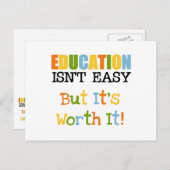 Bildung ist es wert postkarte (Vorne/Hinten)