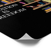 Bildung ist Freedom Book Reader Schwarze Geschicht Poster (Ecke)