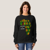 Bildung ist Freedom Book Reader Schwarze Geschicht Sweatshirt (Vorne ganz)