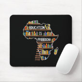 Bildung ist Freiheit Afrikanischer Schwarzer Gesch Mousepad (Mit Mouse)