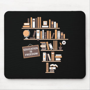 Bildung ist Freiheit Afroamerikanische Schwarze Hi Mousepad