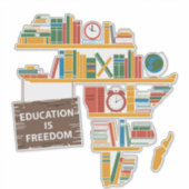 Bildung ist Freiheit Aufkleber (Vorderseite)