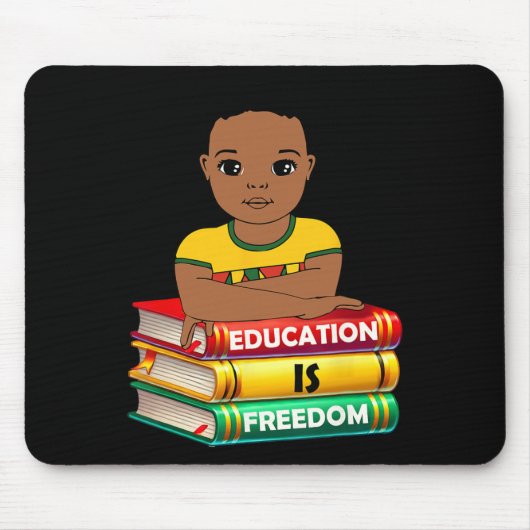 Bildung Ist Freiheit Black History Month Afrikanis Mousepad (Vorne)