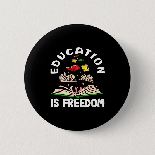 Bildung ist Freiheit Black History Month Button (Vorderseite)