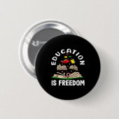 Bildung ist Freiheit Black History Month Button (Vorne & Hinten)