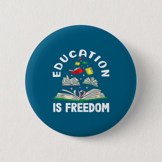Bildung ist Freiheit Black History Month  Button (Vorderseite)