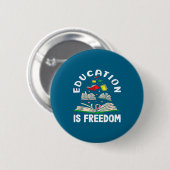 Bildung ist Freiheit Black History Month  Button (Vorne & Hinten)