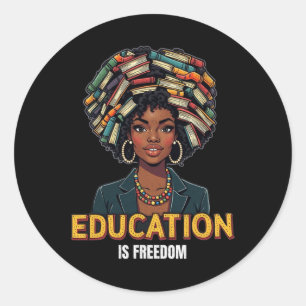 Bildung Ist Freiheit Black History Month Lehrer B Runder Aufkleber