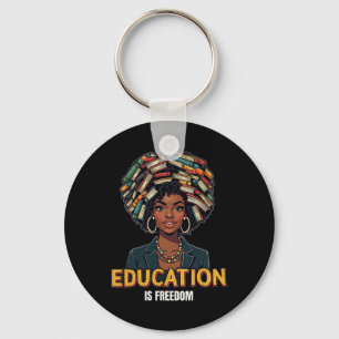 Bildung ist Freiheit Black History Month Lehrer B Schlüsselanhänger