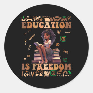 Bildung Ist Freiheit Black History Month Lehrer W Runder Aufkleber
