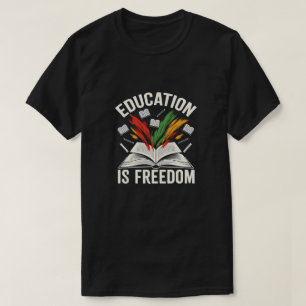 Bildung ist Freiheit Buchliebhaber Lernen Lehrer S T-Shirt