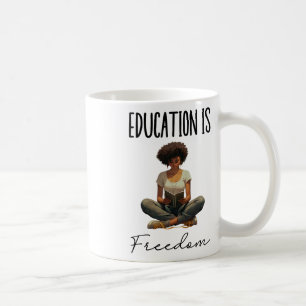 Bildung ist Freiheit Schwarze Lehrer Bücher Schwar Kaffeetasse