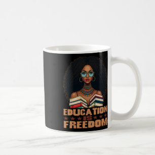 Bildung ist Freiheit Schwarze Lehrer Bücher schwar Kaffeetasse