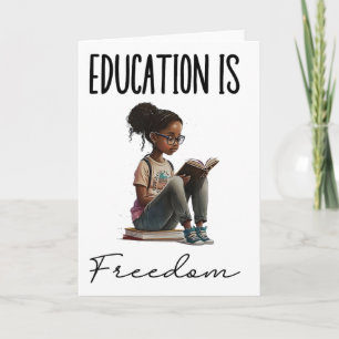 Bildung ist Freiheit Schwarze Lehrer Bücher Schwar Karte
