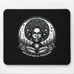 Bildung ist Freiheit Schwarze Lehrer Bücher schwar Mousepad