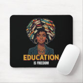 Bildung ist Freiheit Schwarzer Geschichtsmonat Leh Mousepad (Mit Mouse)